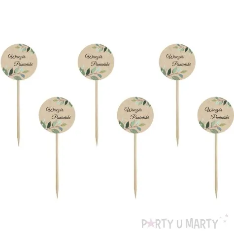 pikery wieczor panienski listki kraftowy congee 6 szt