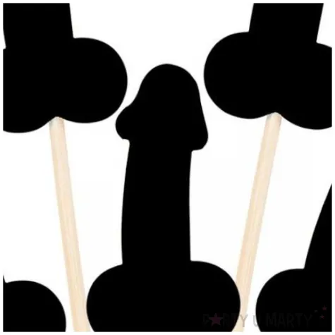 pikery wieczor panienski penisy czarny partycollection 10 5 cm 5 szt