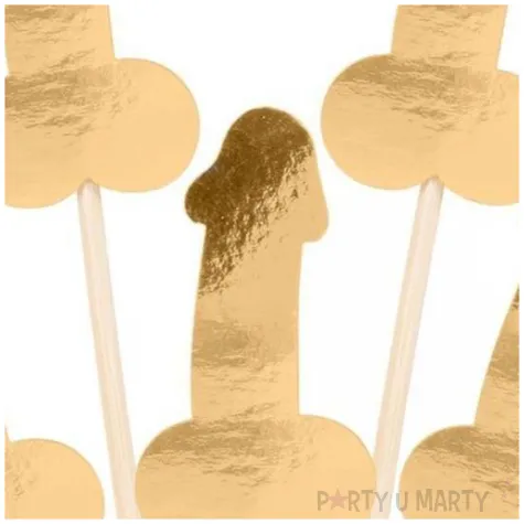 pikery wieczor panienski penisy zloty partycollection 10 5 cm 5 szt
