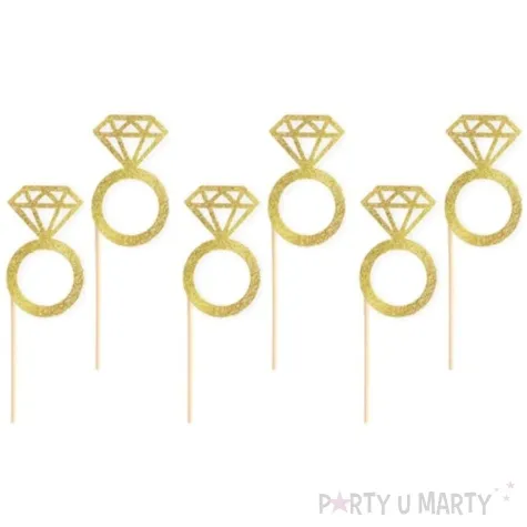 pikery wieczor panienski pierscionki zlote partypal 6 szt