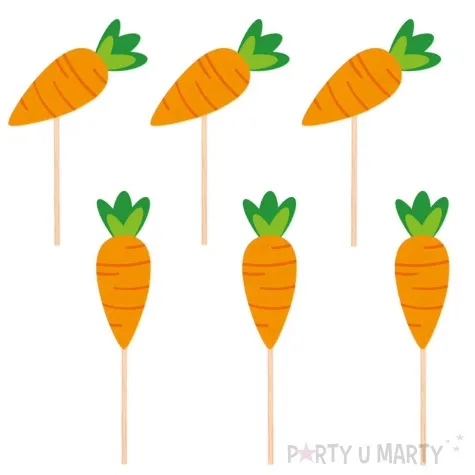 pikery wielkanoc marchewki pomaranczowy partypal 6 szt