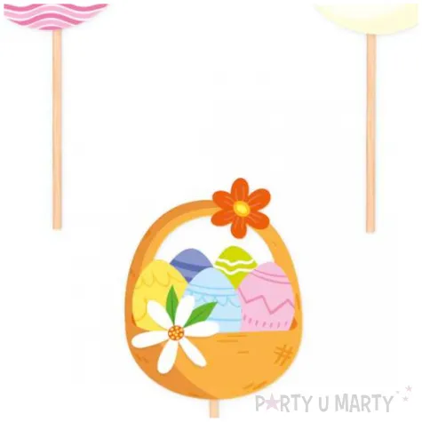 pikery wielkanoc zajaczek kurczak i pisanki partypal 5 szt