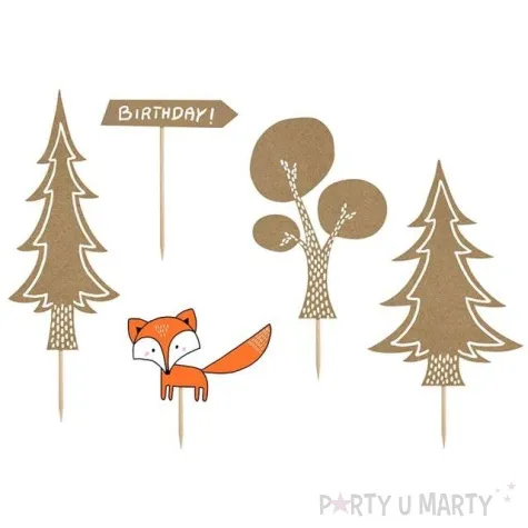 pikery woodland partydeco 21 5 cm 5 szt