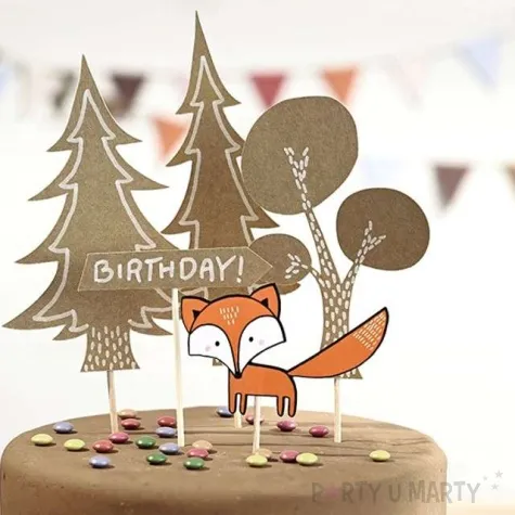 pikery woodland partydeco 21 5 cm 5 szt