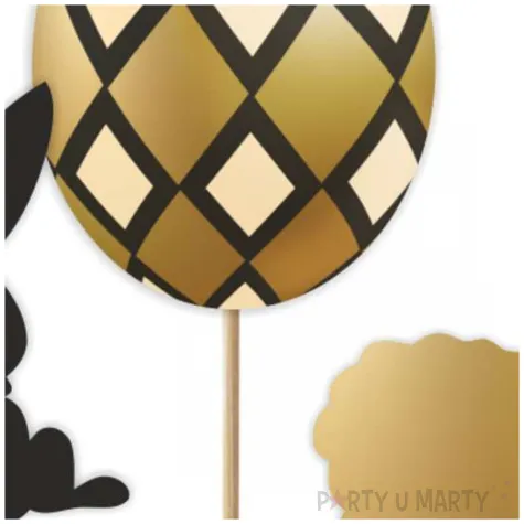 piki ozdobne pisanki glamour zajac i baranek dekoracja na wielkanoc do swieconki 26 cm 3 szt