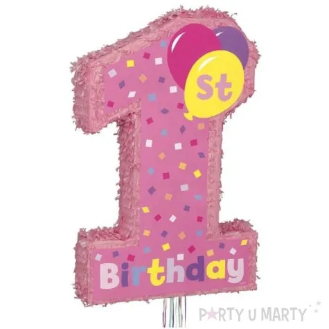 piniata 1 urodziny dziewczynki unique 56x36 cm