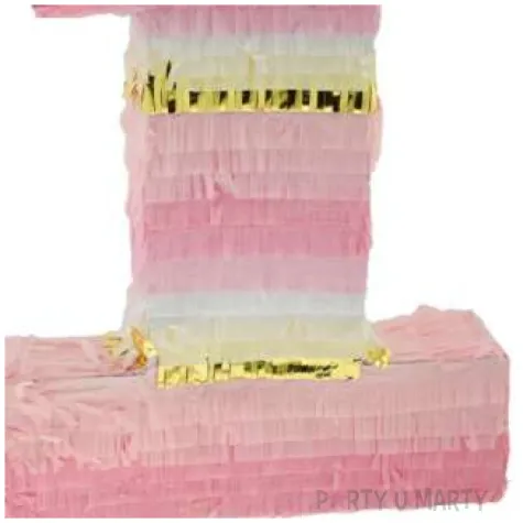 piniata cyfra 1 rozowo zlota godan 50 x 35 cm