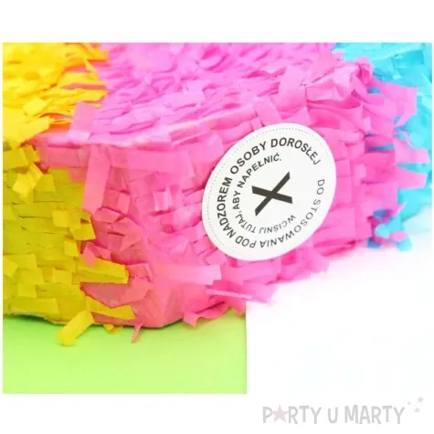 piniata cyfra 8 teczowa godan 50x35x7 5 cm