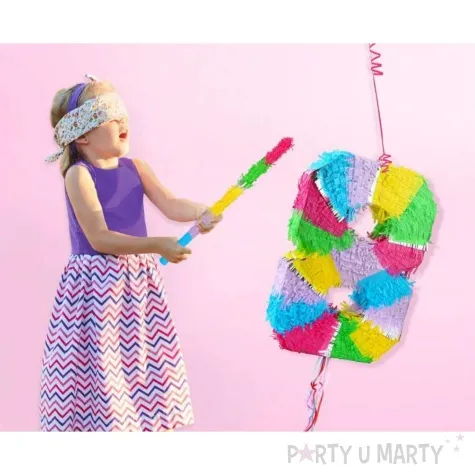 piniata cyfra 8 teczowa pull godan 50 x 35 cm