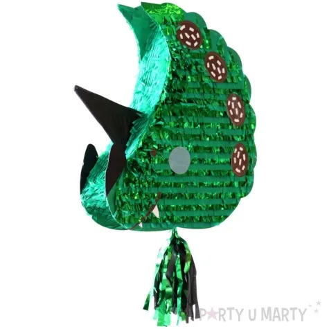 piniata glowa dinozaura zielony folat 50 x 45 cm