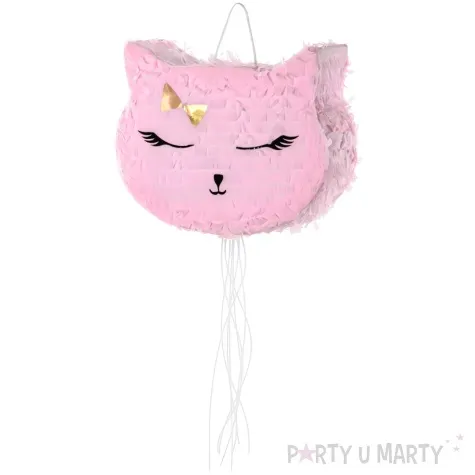 piniata kotek rozowy partydeco 35 x 27 cm