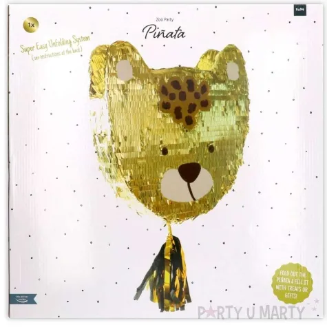 piniata lampart zloty folat 50 x 48 cm