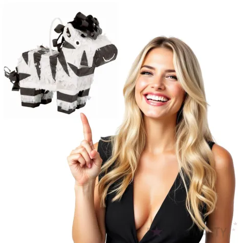 piniata mini zebra unique 20 x 17 cm