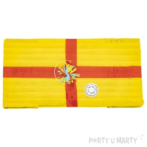 piniata prezent zolty amscan 50 x 50 cm