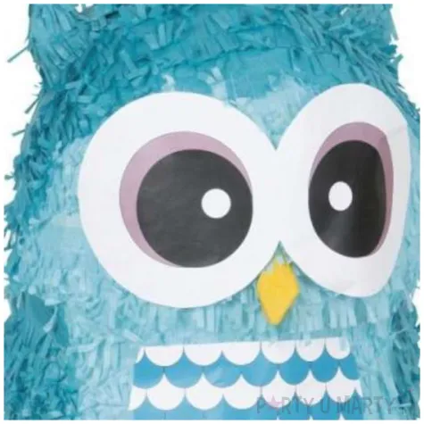 piniata sowa niebieski unique 39 x 28 cm