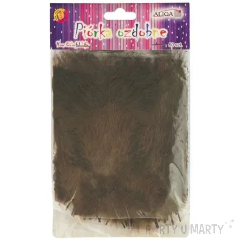 piorka dekoracyjne classic brazowe aliga 10 12 cm 50 szt