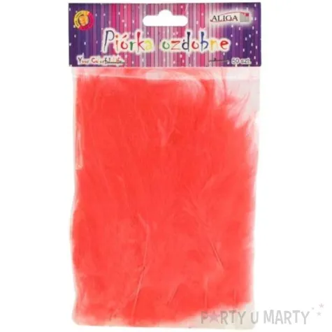 piorka dekoracyjne classic czerwone jasne aliga 10 12 cm 50 szt