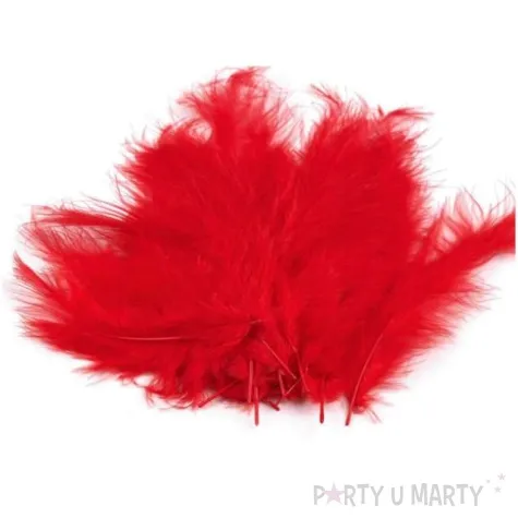 piorka dekoracyjne classic czerwony stoklasa 9 16 cm 20 szt