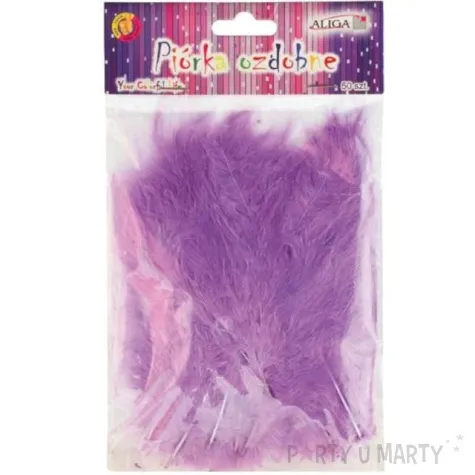 piorka dekoracyjne classic fioletowe jasne aliga 10 12 cm 50 szt