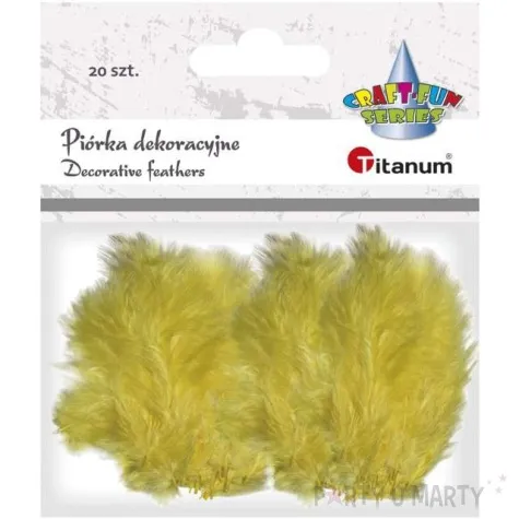 piorka dekoracyjne classic geste zolty titanum 20 szt