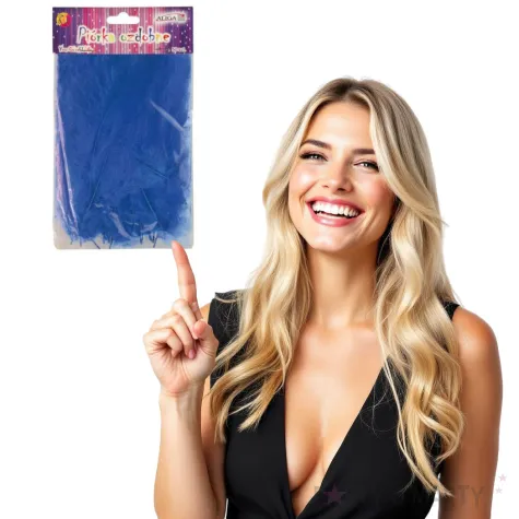 piorka dekoracyjne classic niebieskie aliga 10 12 cm 50 szt