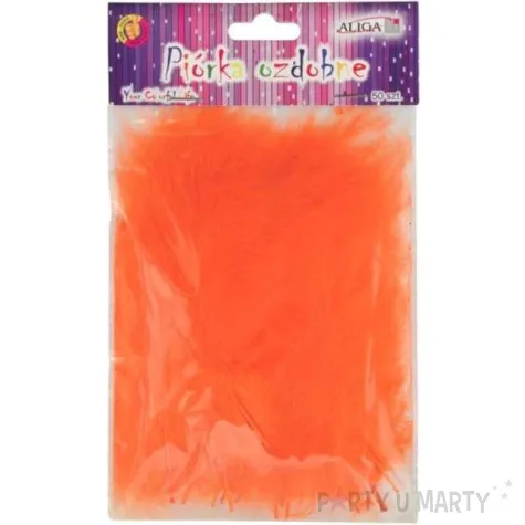 piorka dekoracyjne classic pomaranczowe aliga 10 12 cm 50 szt