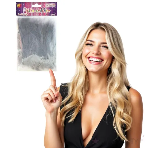 piorka dekoracyjne classic szare aliga 10 12 cm 50 szt