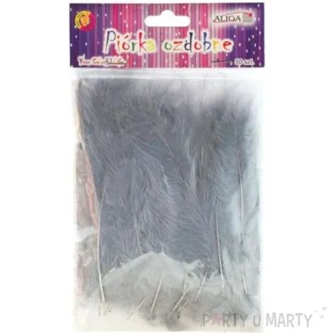 piorka dekoracyjne classic szare aliga 10 12 cm 50 szt