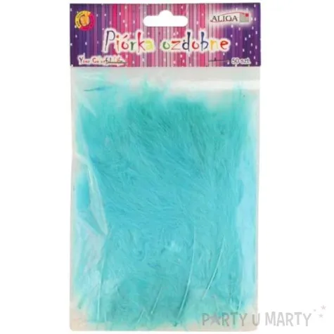 piorka dekoracyjne classic turkusowa aliga 10 12 cm 50 szt