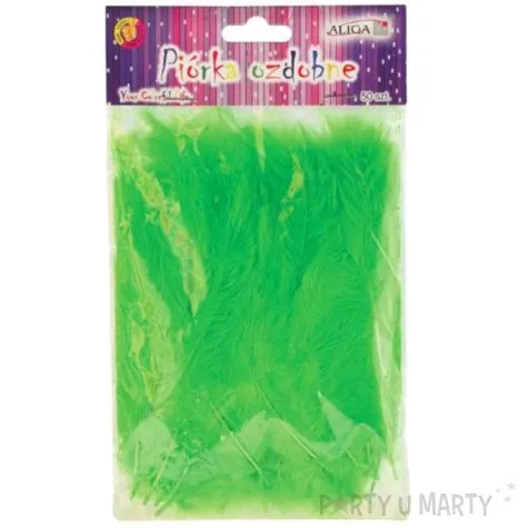 piorka dekoracyjne classic zielone aliga 10 12 cm 50 szt