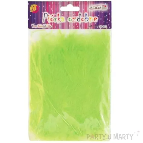 piorka dekoracyjne classic zielony aliga 10 12 cm 50 szt