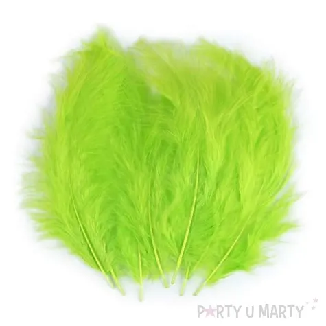 piorka dekoracyjne classic zielony neonowy stoklasa 9 16 cm 20 szt