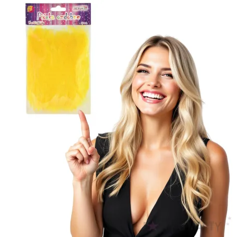 piorka dekoracyjne classic zolte aliga 10 12 cm 50 szt