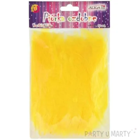 piorka dekoracyjne classic zolte aliga 10 12 cm 50 szt