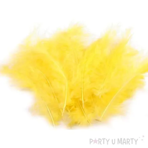 piorka dekoracyjne classic zolty stoklasa 9 16 cm 20 szt