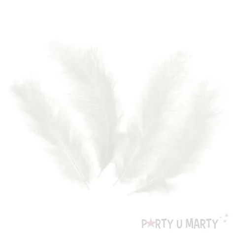 piorka dekoracyjne dlugie biale partypal 10 15 cm 50 szt