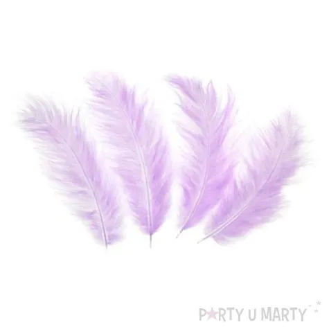 piorka dekoracyjne dlugie fioletowe partypal 10 15 cm 50 szt