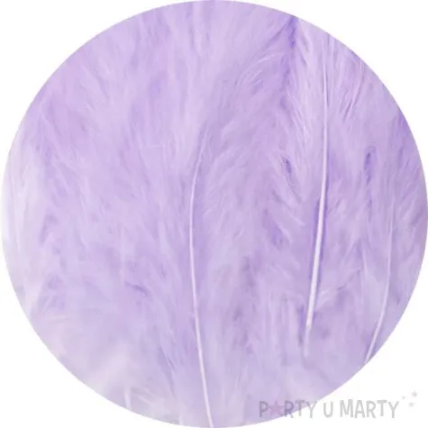 piorka dekoracyjne dlugie fioletowe partypal 10 15 cm 50 szt
