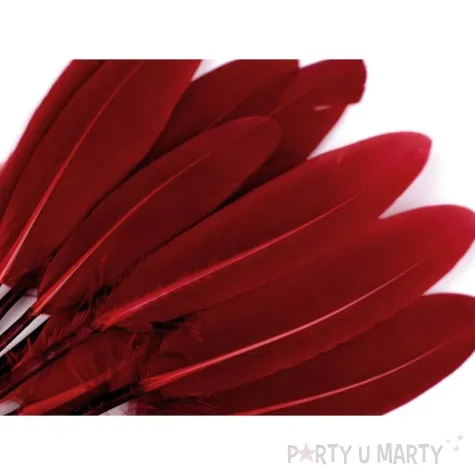 piorka dekoracyjne gesie czerwony ciemny stoklasa 9 14 cm 20 szt