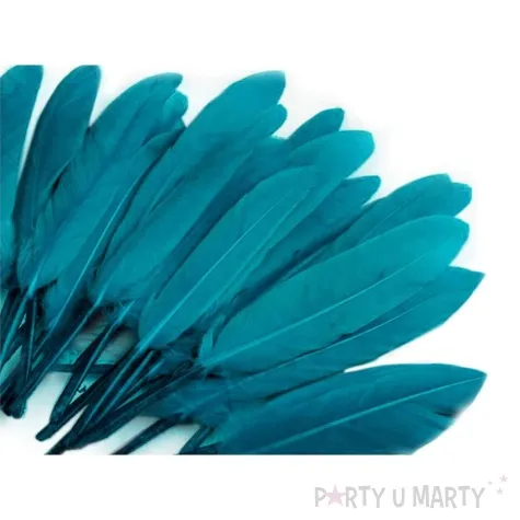 piorka dekoracyjne gesie niebieski ciemny stoklasa 9 14 cm 20 szt