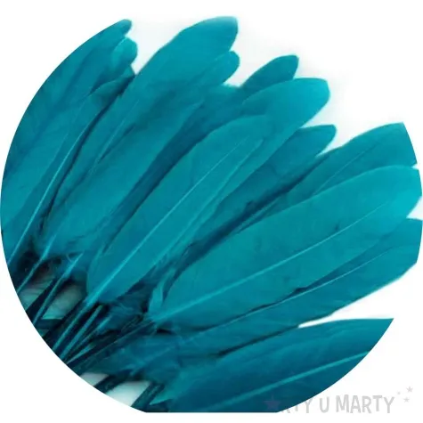 piorka dekoracyjne gesie niebieski ciemny stoklasa 9 14 cm 20 szt