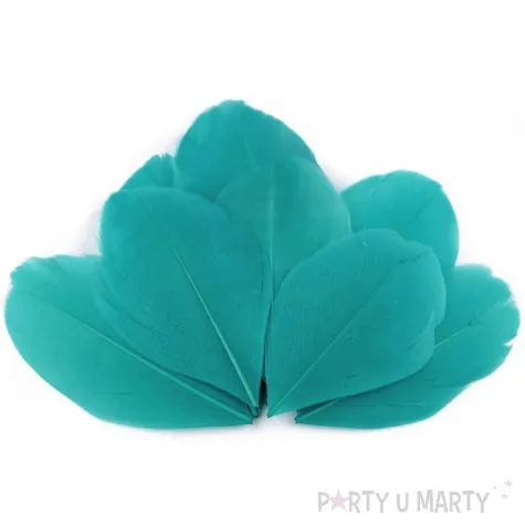 piorka dekoracyjne gesie turkusowy stoklasa 5 5 7 cm 10 szt