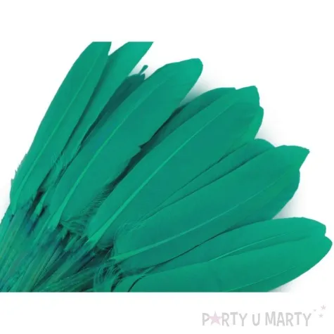 piorka dekoracyjne gesie turkusowy zielony stoklasa 9 14 cm 20 szt