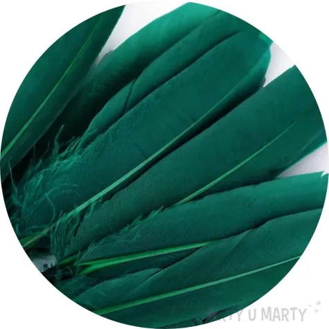 piorka dekoracyjne gesie zielony ciemny stoklasa 9 14 cm 20 szt