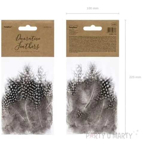 piorka dekoracyjne kropki brazowy partydeco 50 szt