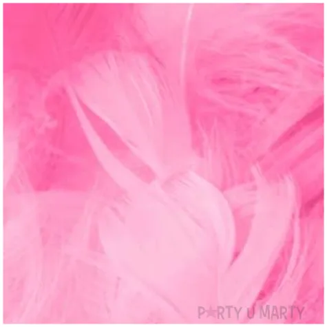 piorka dekoracyjne krotkie rozowe partypal 5 8 cm 50 szt