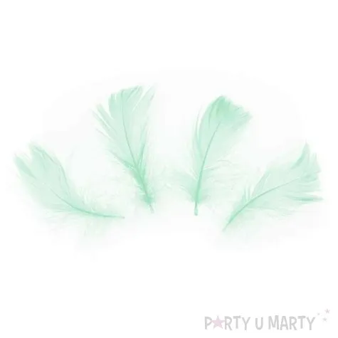 piorka dekoracyjne krotkie zielone partypal 5 8 cm 50 szt