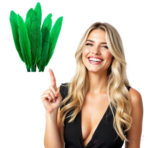 piorka dekoracyjne lotki krotkie zielone czakos 18 szt