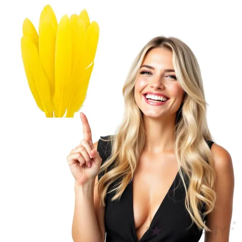 piorka dekoracyjne lotki zolte czakos 18 szt