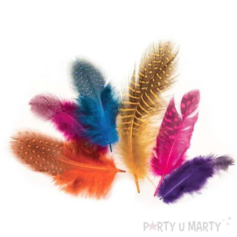 piorka dekoracyjne nakrapiane mix aliga 3g